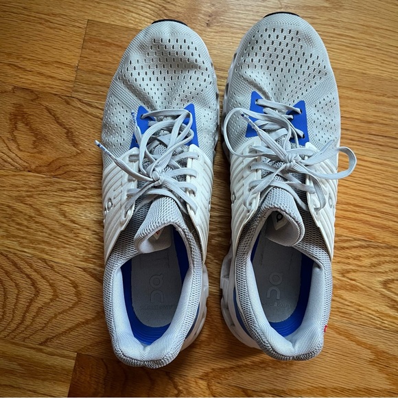 ON running cloud gray white and blue sneakers size 10.5 men - Picture 2 of 6